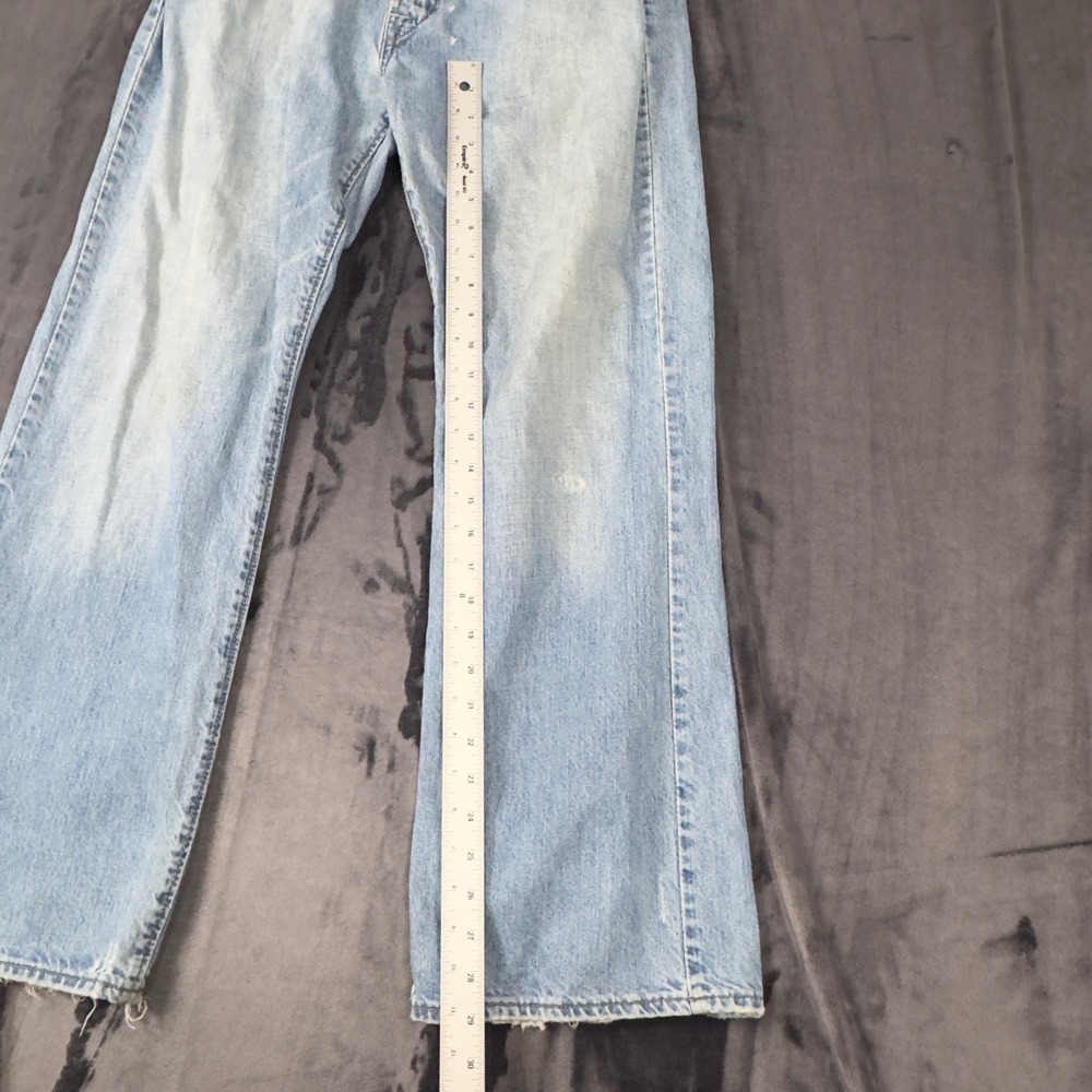 Arizona Jean Company Bootcut Jeans Mens 32x30 Light Wash Distressed Denim 3050 - Picture 3 of 8